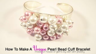 Unique Pearl Beaded Cuff Bracelet