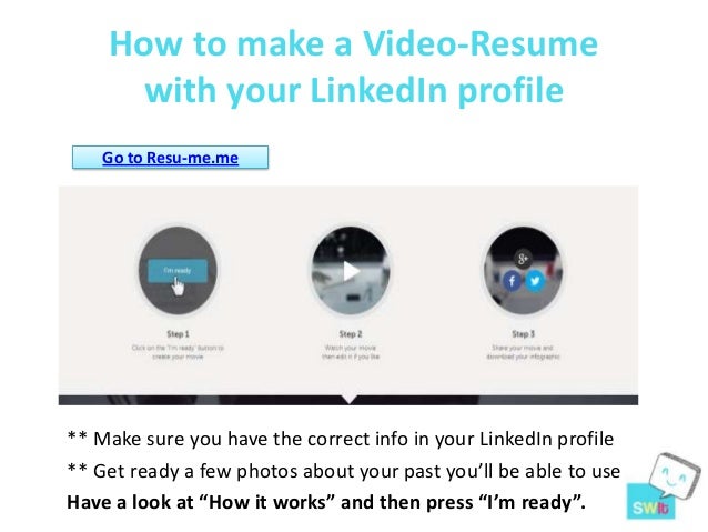 how to make a video resumes