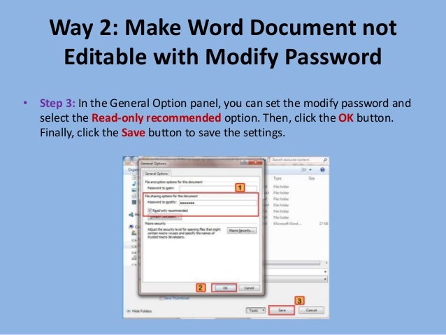 How To Make A Word Document Not Editable