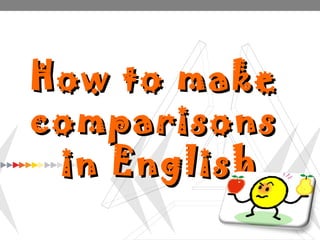How to make
comparisons
 in English
 