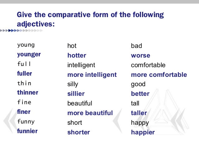 How to make comparisons in english a2