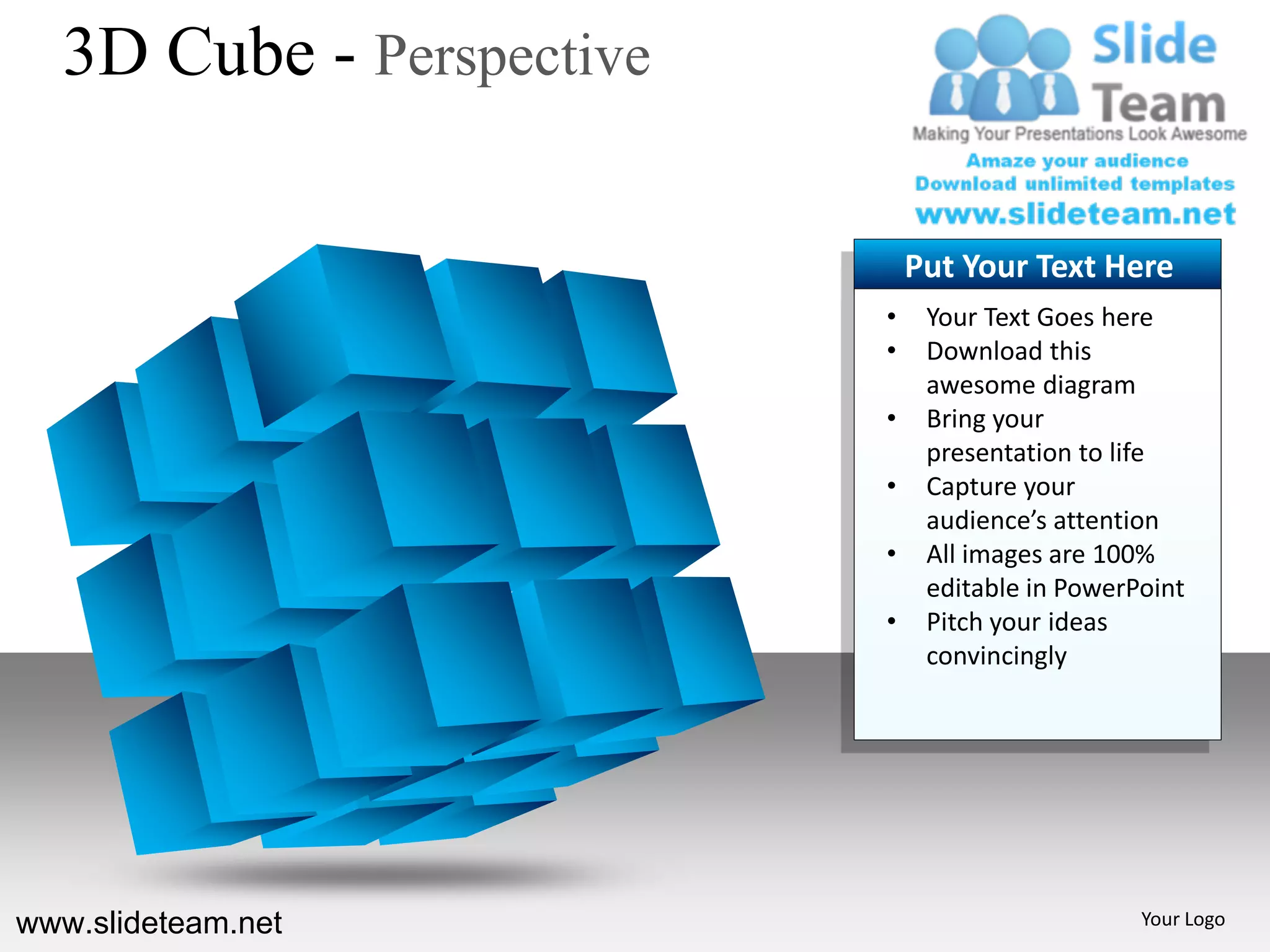 How to make create 3d cube perspective powerpoint presentation slides ...