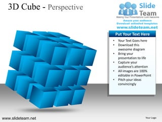 How to make create 3d cube perspective powerpoint presentation slides ...