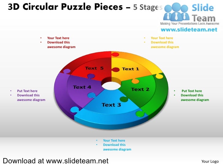 How to make create 3 d doughnut chart circular puzzle with hole in ...