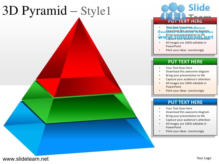 How to make create 3d pyramid stacked shapes chart design 1 powerpoin…