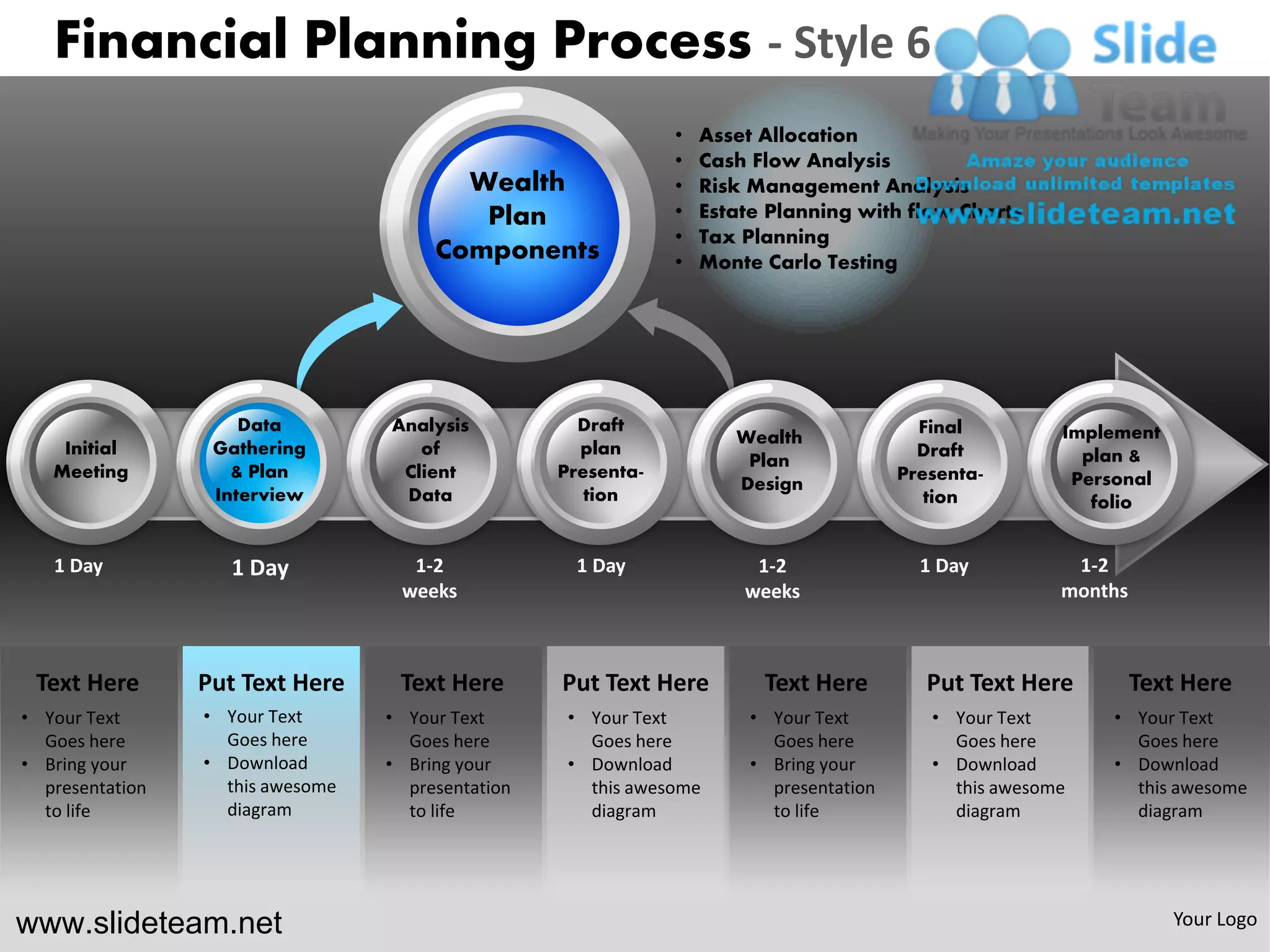 How to make create financial planning process style design 6 powerpoint ...