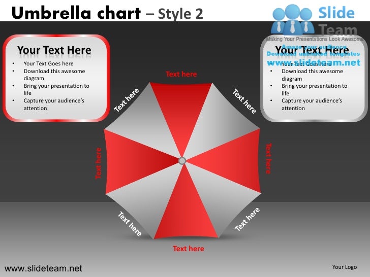 How to make create umbrella chart style design 2 powerpoint