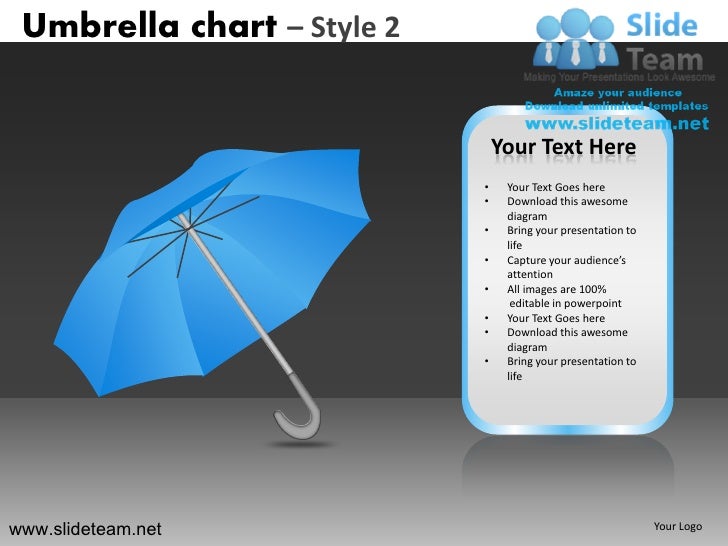 How to make create umbrella chart style design 2 powerpoint