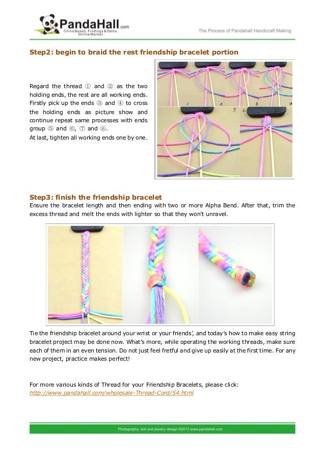 How to make easy string bracelets quickly within about five minutes