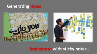 Generating Ideas
Brainstorm with sticky notes...
 