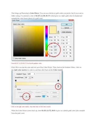 How to make gold in photoshop | DOCX