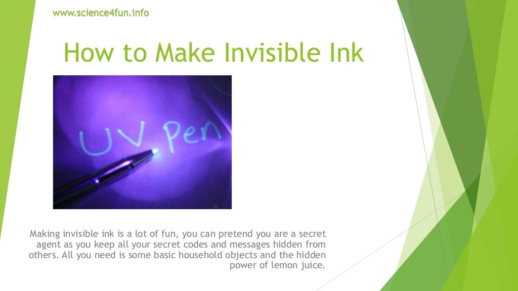 How to make invisible ink