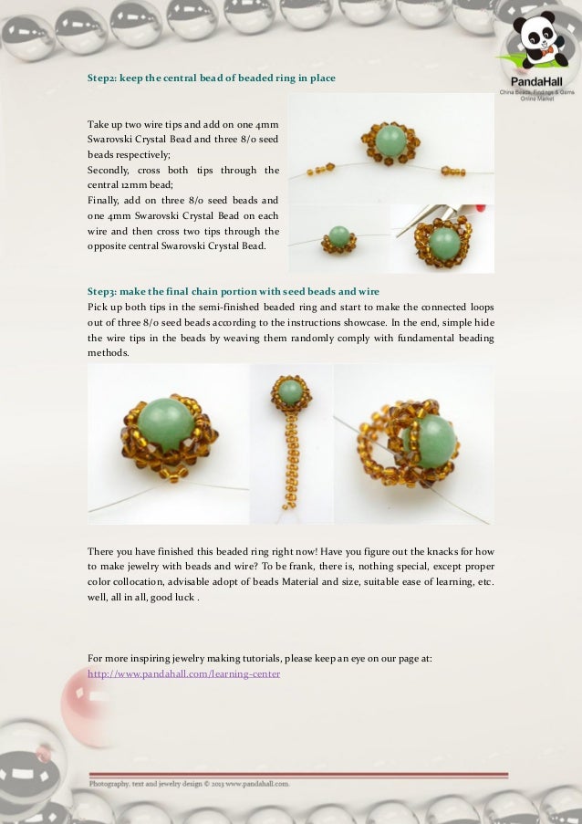 Beaded Crystal Ring Instructions Beaded Crystal Ring Instructions