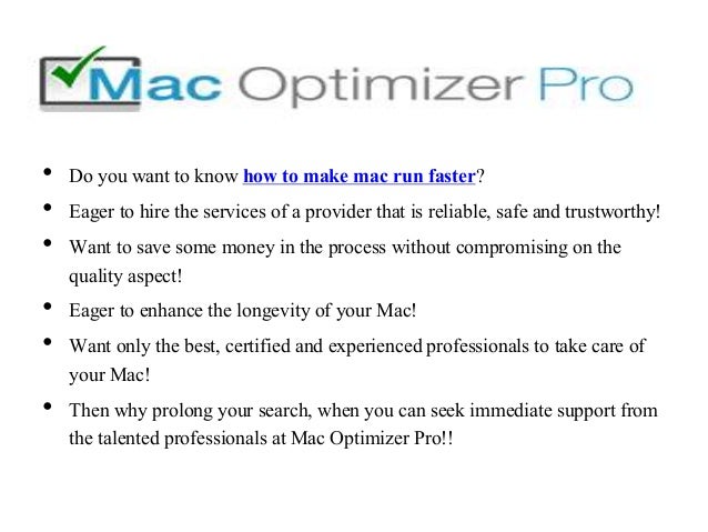 how to make my mac run faster