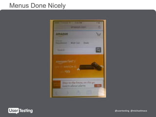 @usertesting @michaelmace
Menus Done Nicely
 