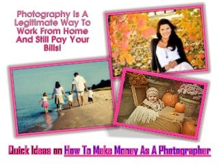 How to make money as a photographer