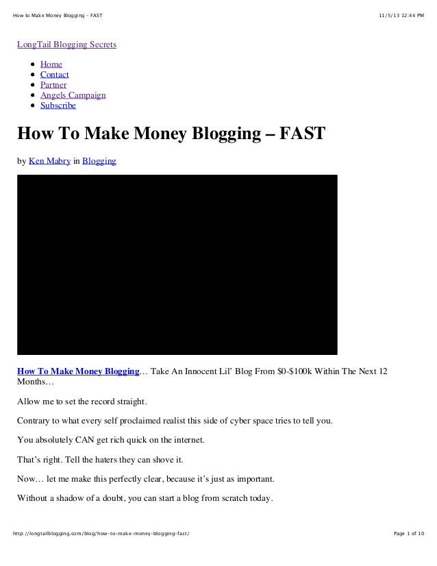 How To Make Money Blogging - 