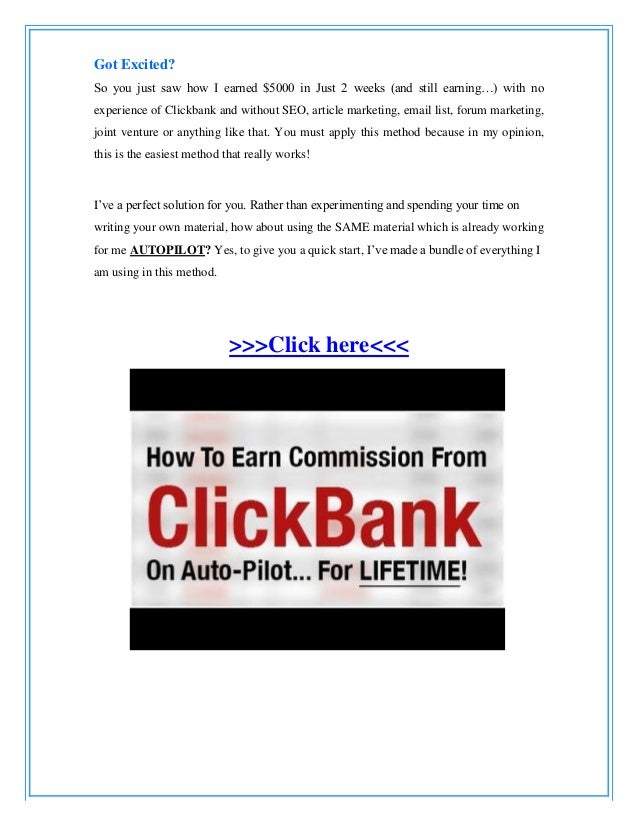 how to make money clickbank 5000 in 2 weeks how clickbank works