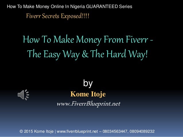 How To Make Money From Fiverr - 