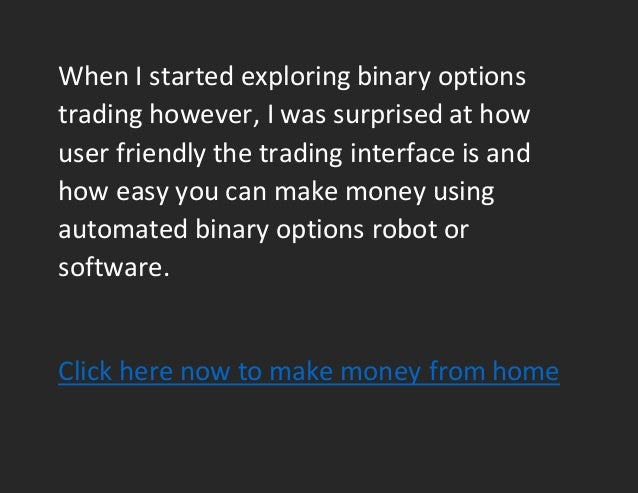 binary options making money from home