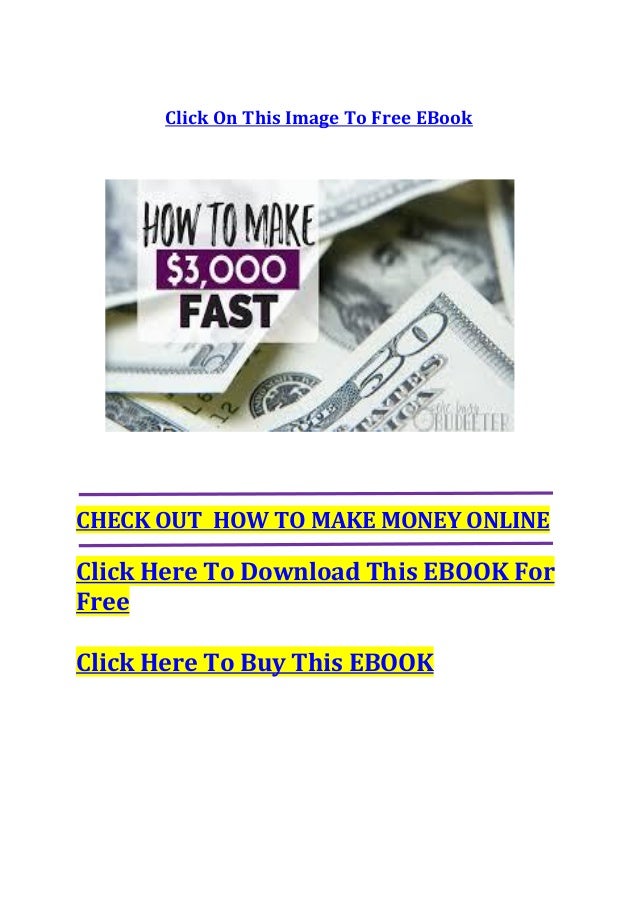 How to make money online ebook