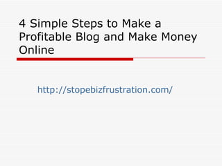 How to Make Money Online Using Blog http://pinurl.com/k4o 