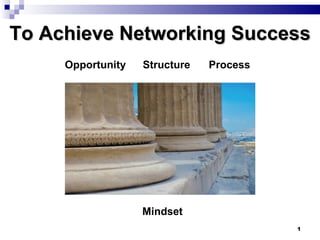 To Achieve Networking Success Opportunity Structure Process Mindset  