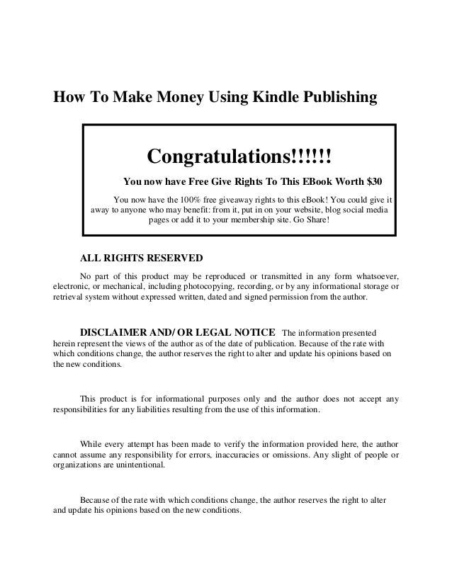 How To Make Money Using Kindle Publishing - how to make money using kindle publishing congratulations