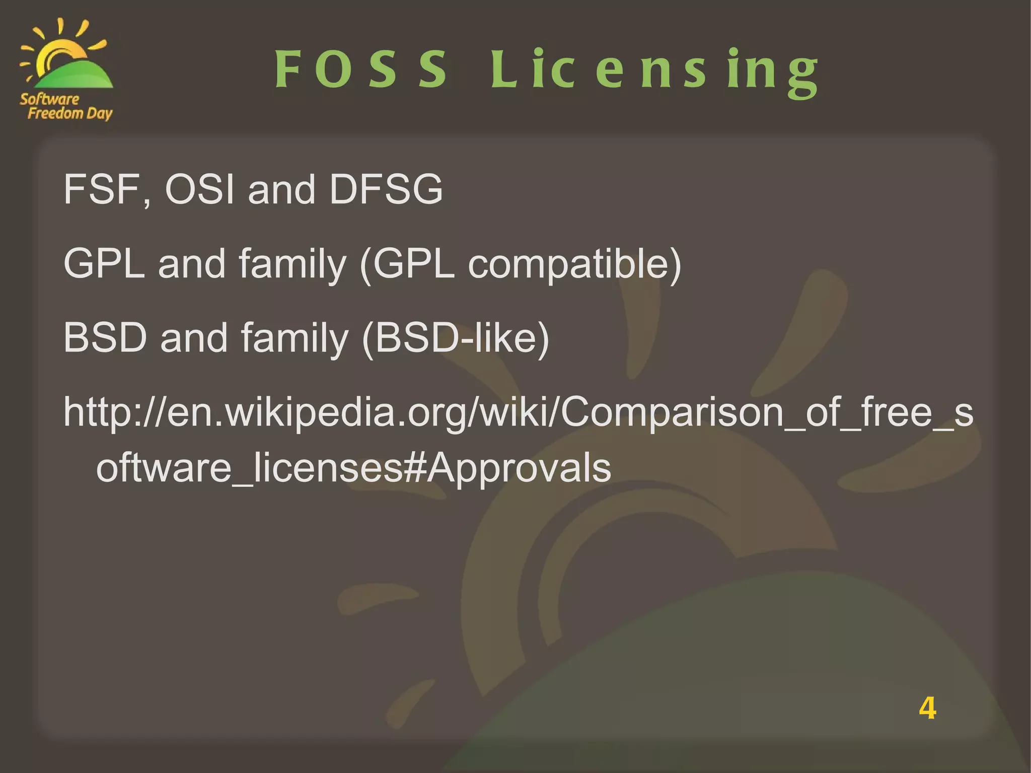 Understand FOSS business factors