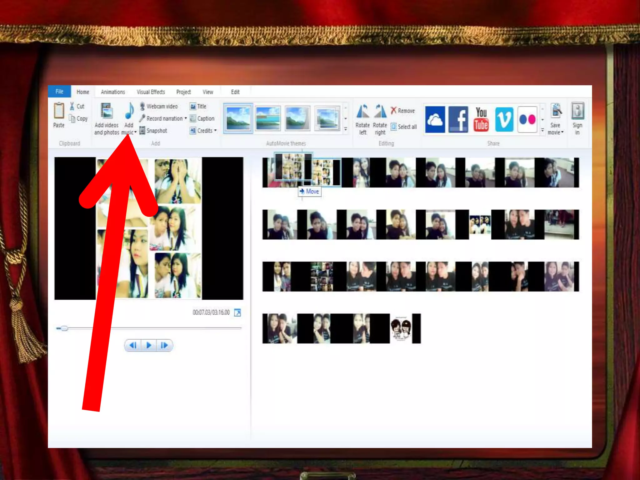 You can also add music
 