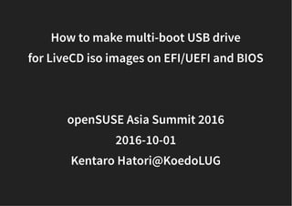 How to make multi-boot USB drive for LiveCD iso images on EFI/UEFI and ...