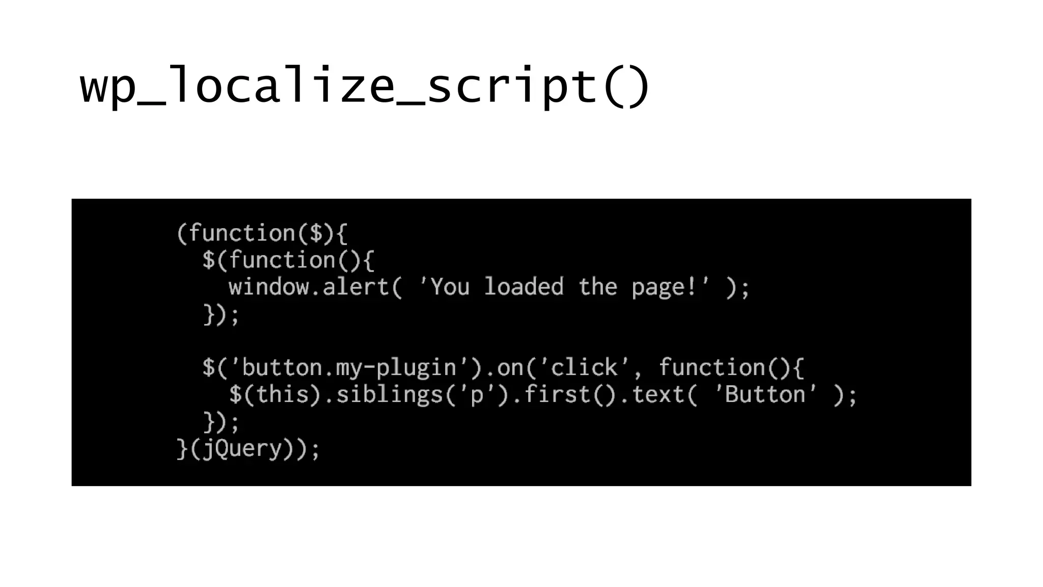wp_localize_script()
 