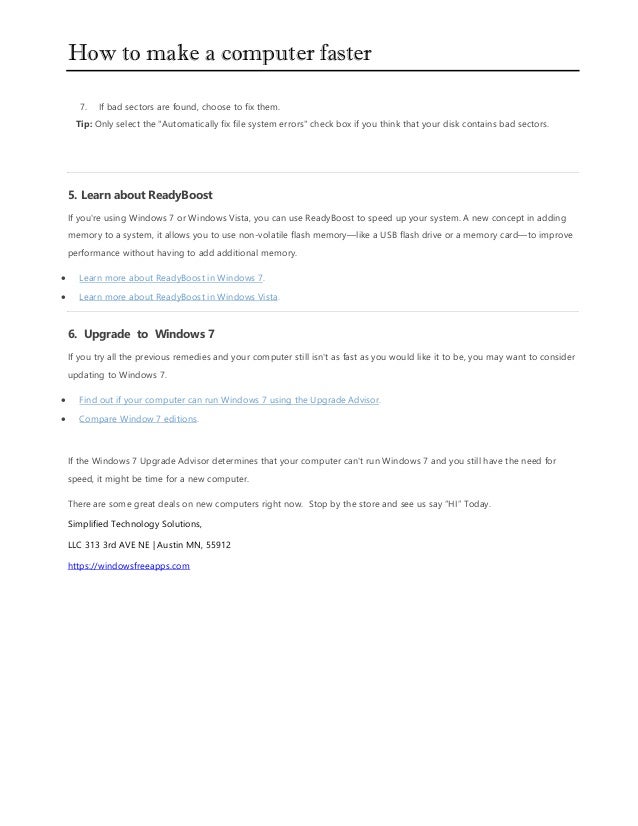 How to make my computer faster