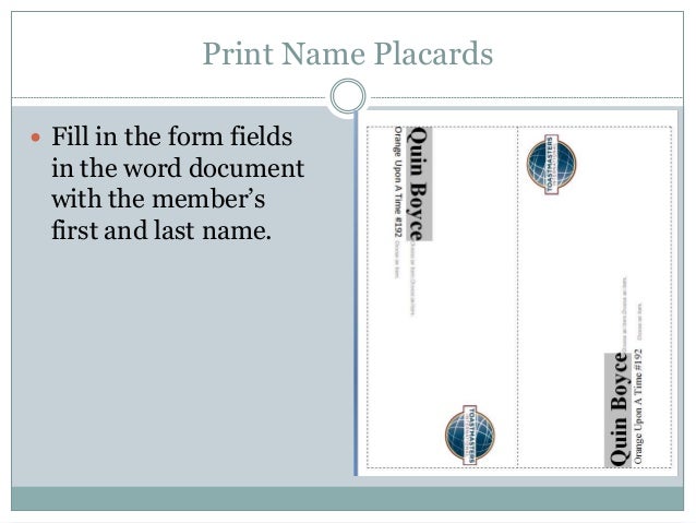 How to make name placards