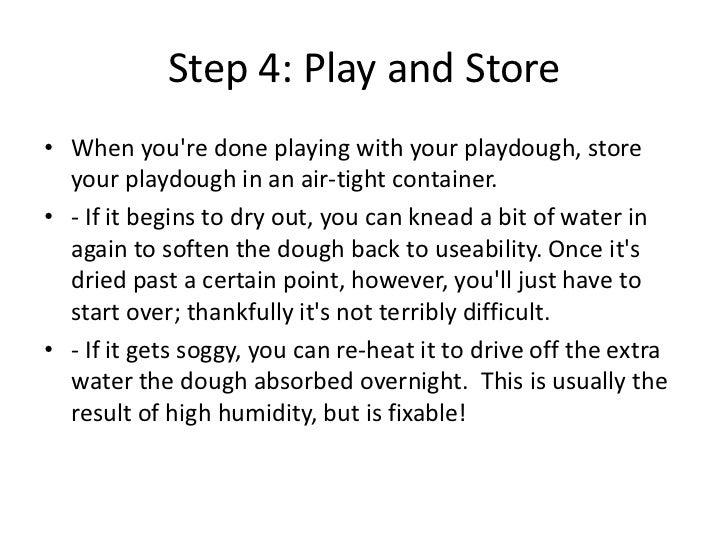 How to make play dough