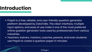 How to Make Question Papers for Online Tests?-By PrepAI | PDF