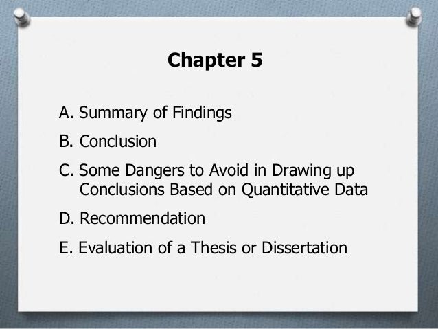 parts of chapter 5 research paper