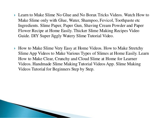 How To Make Slime Step By Step Ppt Slide