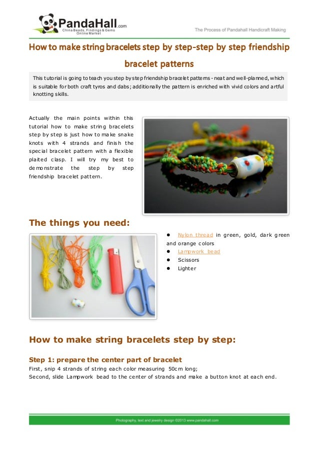 How to make string bracelets step by step