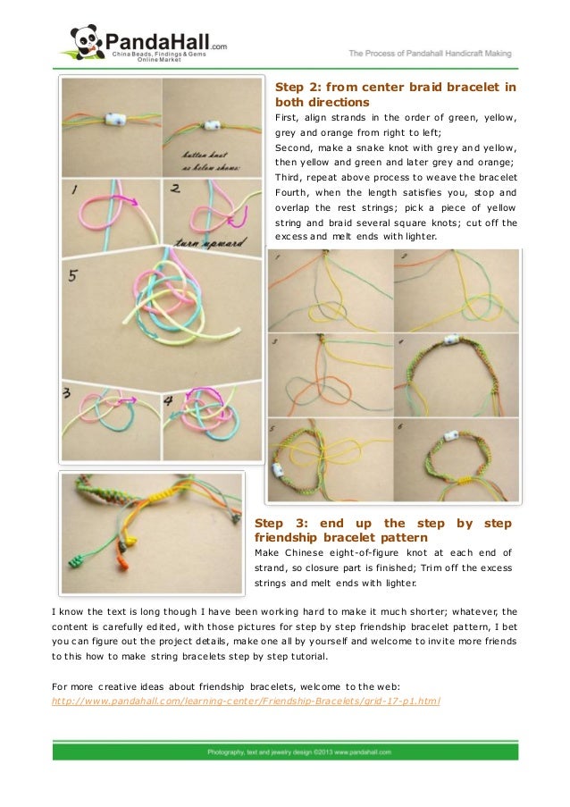 How to make string bracelets step by step