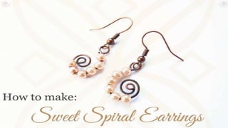 How to Make Sweet Spiral Earrings DIY Jewelry Making Tutorial