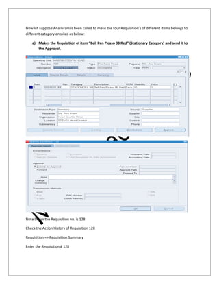 Requisition Hierarchy Based on the Item Catagory | DOC