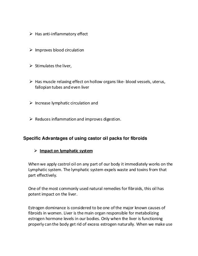 How to Make Use of Castor Oil Packs for Fibroids