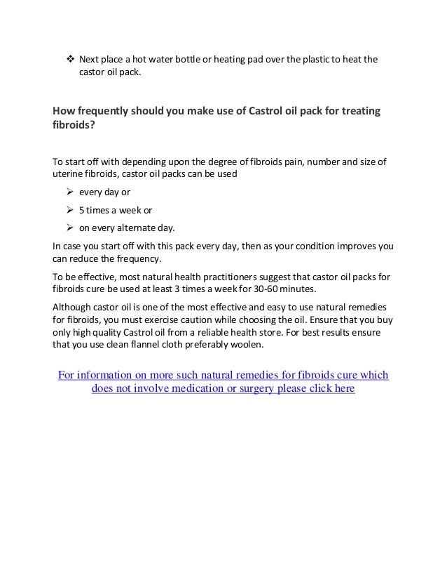 How to Make Use of Castor Oil Packs for Fibroids