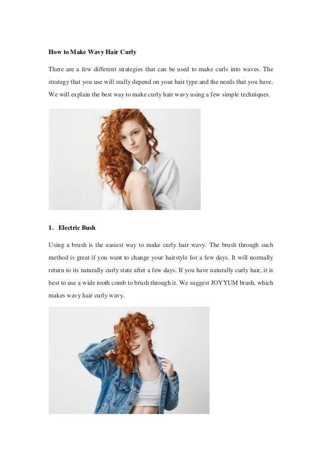How To Make Wavy Hair Curly