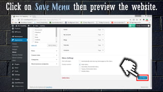 Click on then preview the website.
 