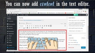 You can now add in the text editor.
 