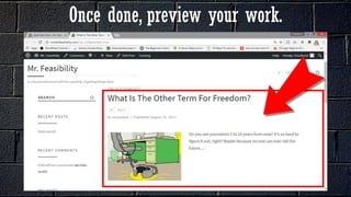 Once done, preview your work.
 