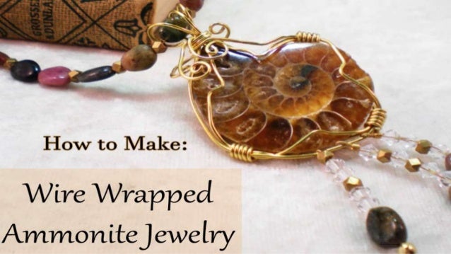How To Make Wire Wrapped Ammonite Jewelry Diy Jewelry Making Tutorial how to make wire wrapped ammonite