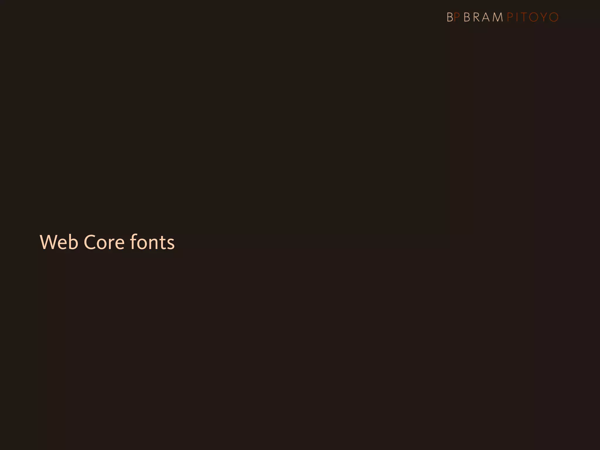 Web Core fonts
 